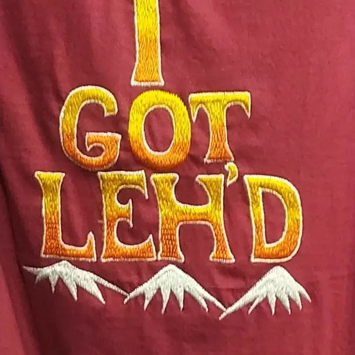 I got Lehd embroidery T-shirt uploaded by Mountain embroidery on 1/13/2023