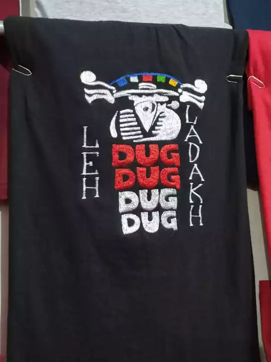Dug Dug Dug embroidery printed T-shirt uploaded by business on 1/13/2023
