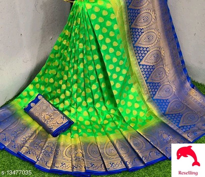 Silk banarasi saree uploaded by business on 2/12/2021
