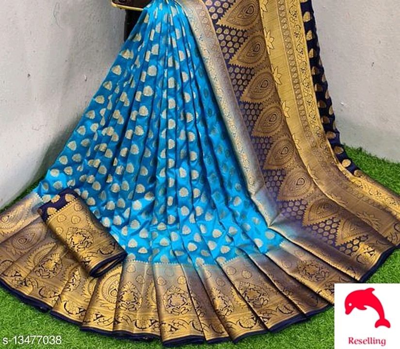 Silk banarasi saree uploaded by Reselling  on 2/12/2021