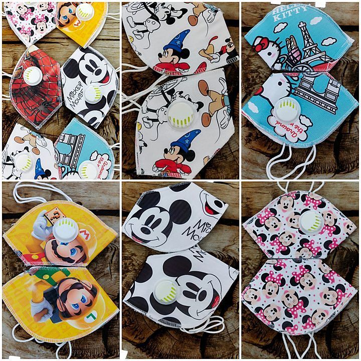 Post image Hey! Checkout this Kids Protective Trendy Mask with different Cartoon Character which are used to wear has a face mask to protect from all kind of germs &amp; dust pollution.