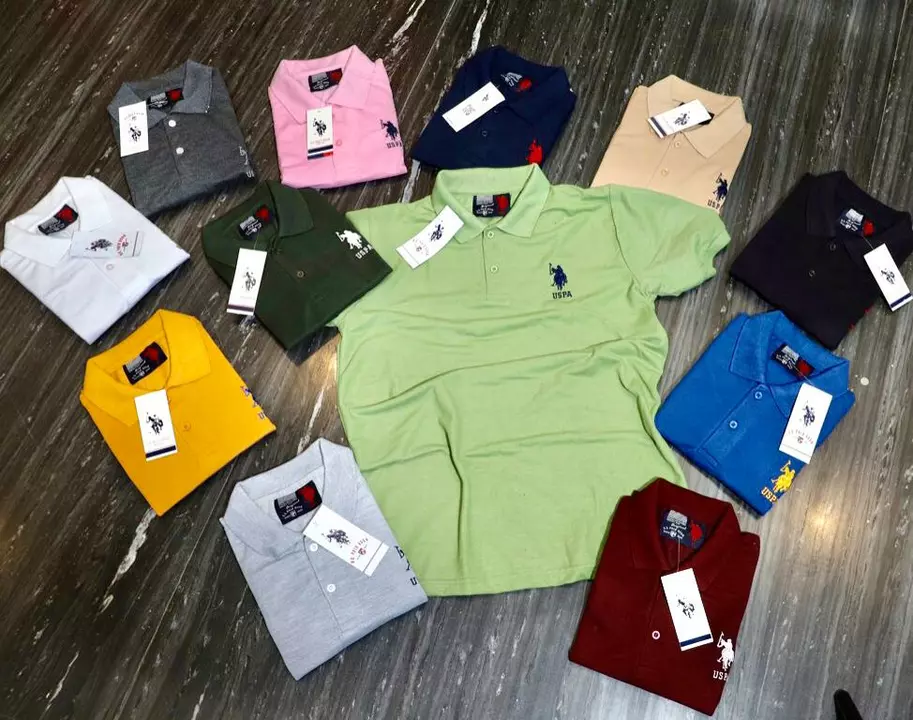 Us polo colar metty tshirt  uploaded by Shree parshav Fashion on 1/14/2023