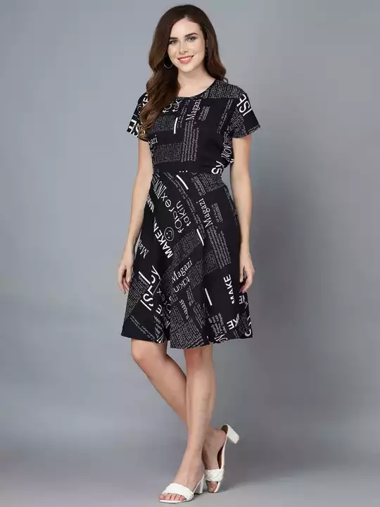 Product image of Crepe paper print dress, ID: crepe-paper-print-dress-a06f3e97
