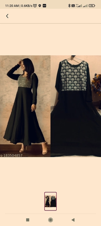 Shree Ram Designer Work Gown Black ,Dark Green uploaded by Shree Ram Creation on 1/14/2023