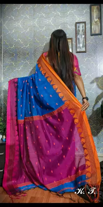 Sehejadi 2 soft handloom saree uploaded by khan textile santipur on 1/14/2023
