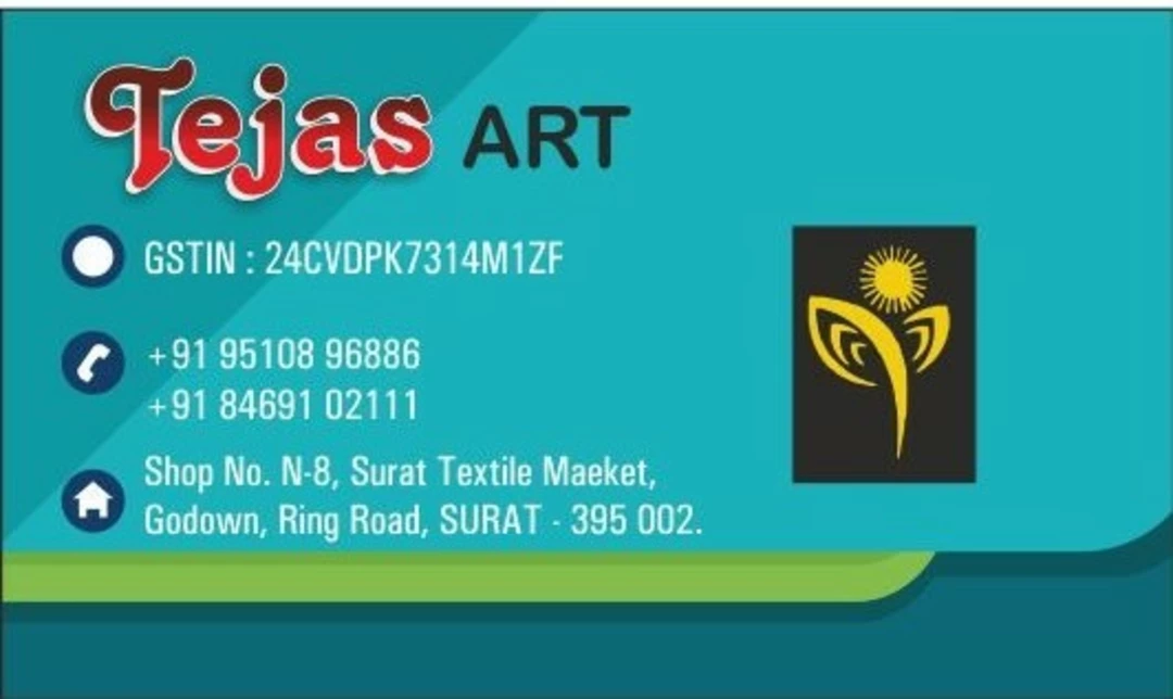 Visiting card store images of TEJAS ART