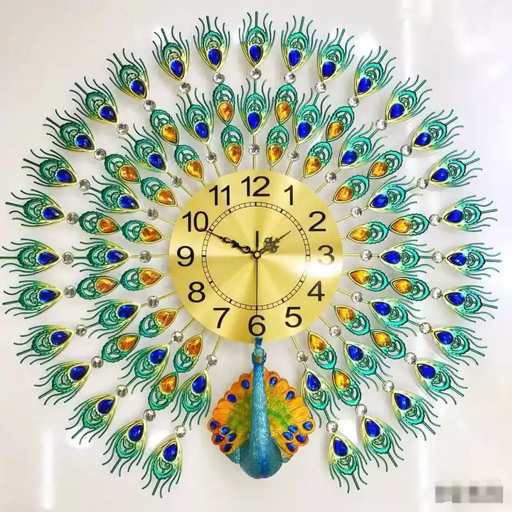 Peacock wall clock  uploaded by Anita handicrafts on 6/2/2024