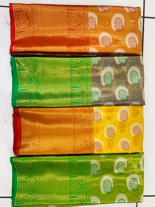 Banarasi tissue uploaded by Cut piece sarees on 1/14/2023