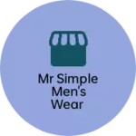 Business logo of Mr simple men's wear