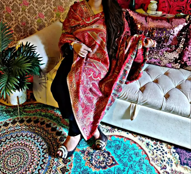 Woolen fabric kani disngn shawl 🌹 uploaded by Dehqani Bros on 1/14/2023