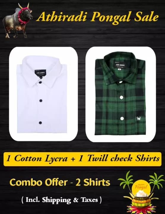 ABI BROS combo Shirts - Pongal Offer uploaded by AKM & AV Clothing on 1/15/2023