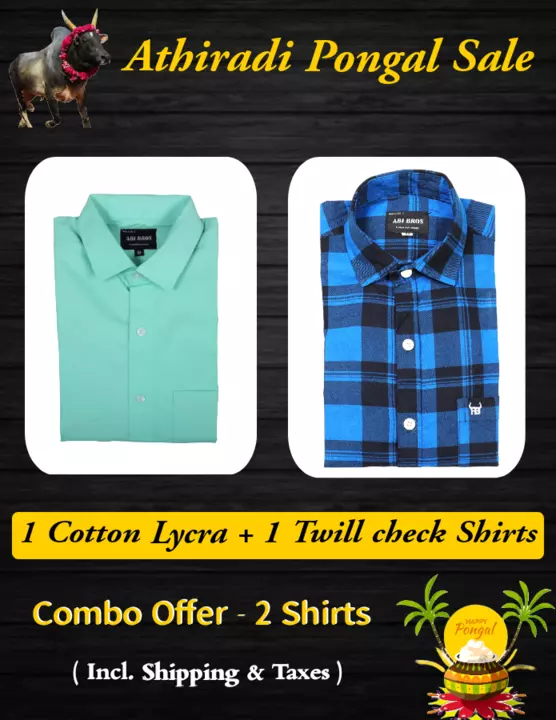 ABI BROS COMBO SHIRTS - PONGAL OFFER uploaded by business on 1/15/2023