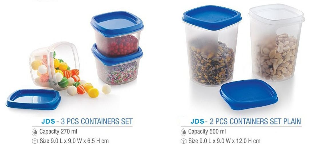 Product image with price: Rs. 12, ID: container-set-combo-270ml-3-500ml-2-rs-181-270ml-container-set-of-3-a9281c87