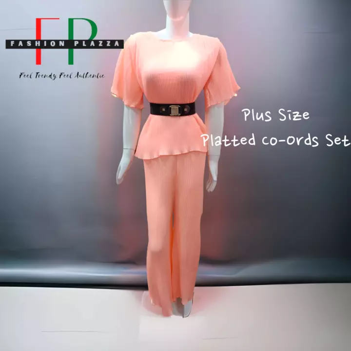 Plated Co ords set Plus size uploaded by Fashion Plazza on 6/2/2024