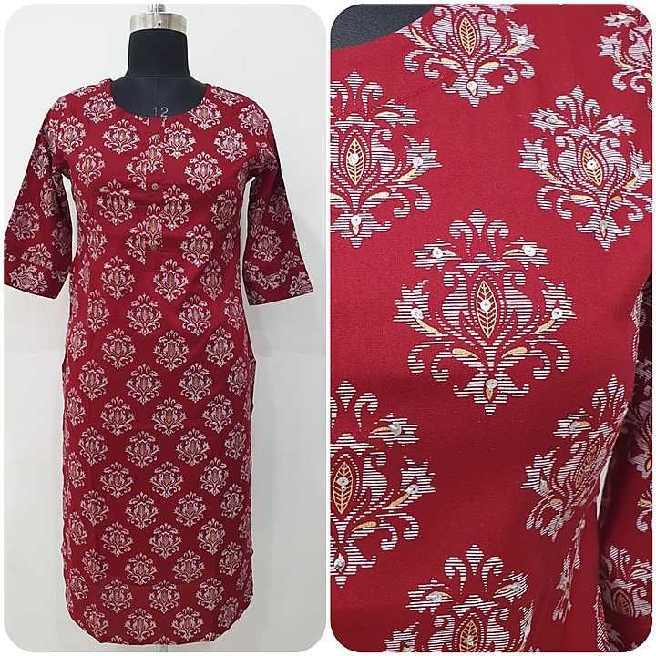 Rayon kurties with hand work uploaded by Amit textiles  on 2/12/2021