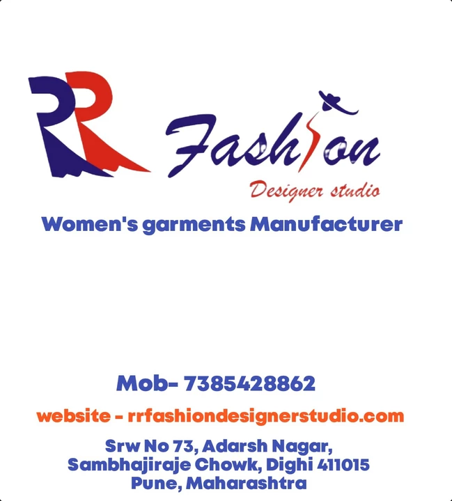 Visiting card store images of RR Fashion