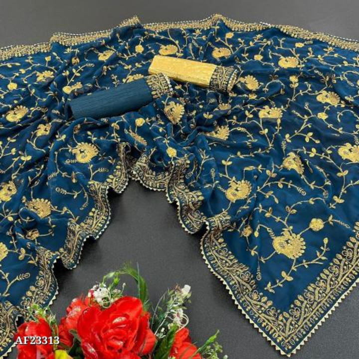 Geogratte Sarees  uploaded by SN creations on 1/15/2023