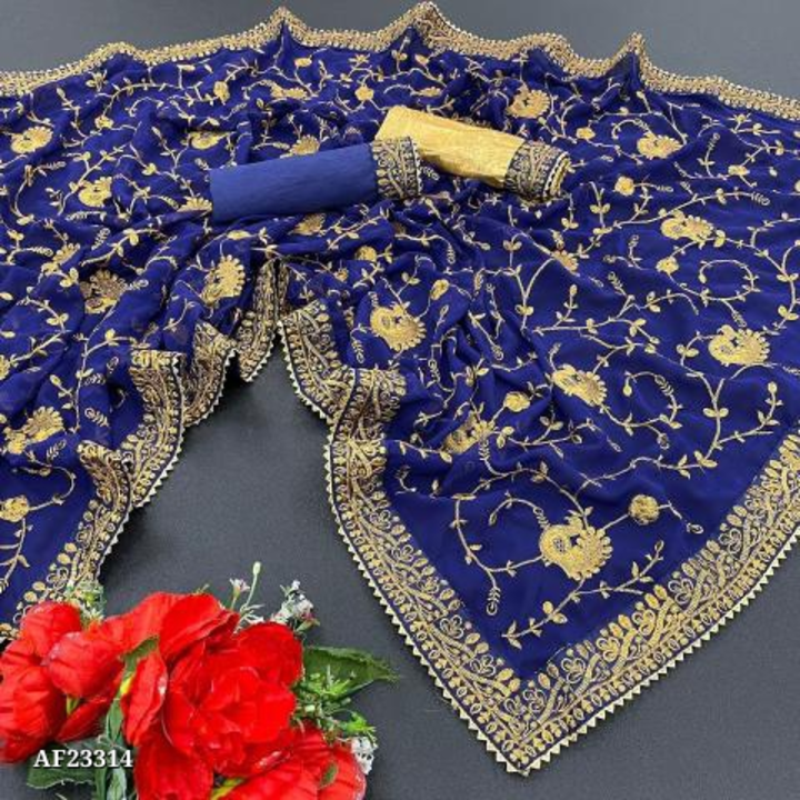 Geogratte Sarees  uploaded by SN creations on 1/15/2023