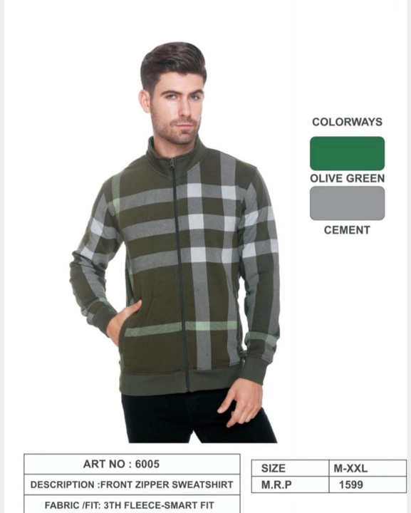 3 thread Fleece sweatshirt uploaded by Saavi Apparels industries on 1/15/2023