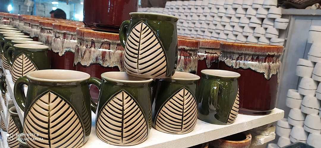 Leaf carved mugs  uploaded by business on 2/12/2021