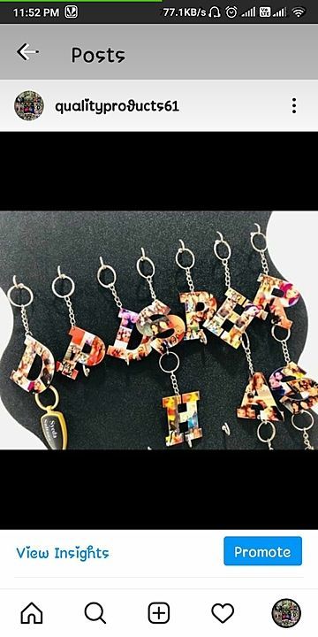 Letter key chain uploaded by Quality Products on 2/12/2021