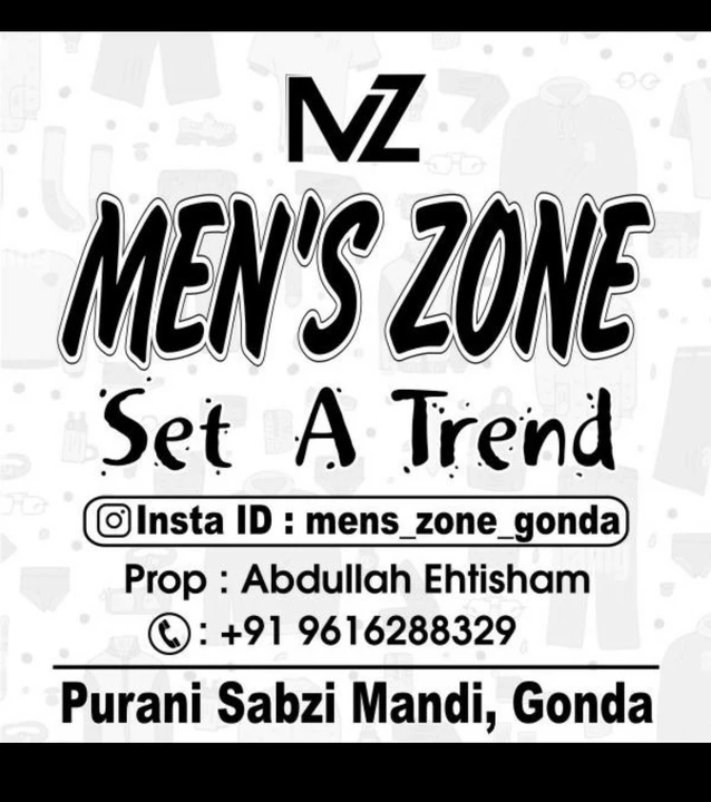 Visiting card store images of Mens zone wholesale and retail