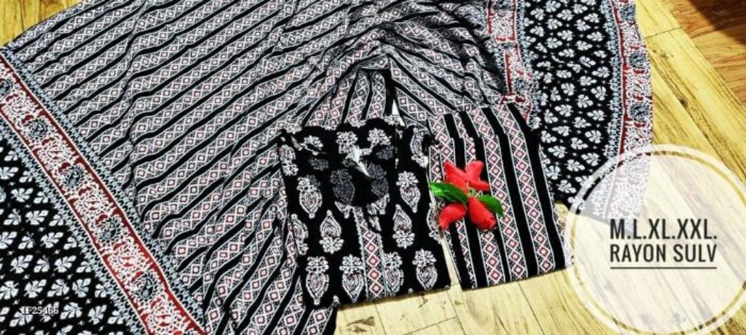 Beautiful Rayon Block Print Kurtis With Pants Sets  uploaded by SN creations on 1/16/2023