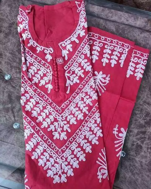 Trendy Cotton Chikenkari A -Line Kurtis  uploaded by SN creations on 1/16/2023