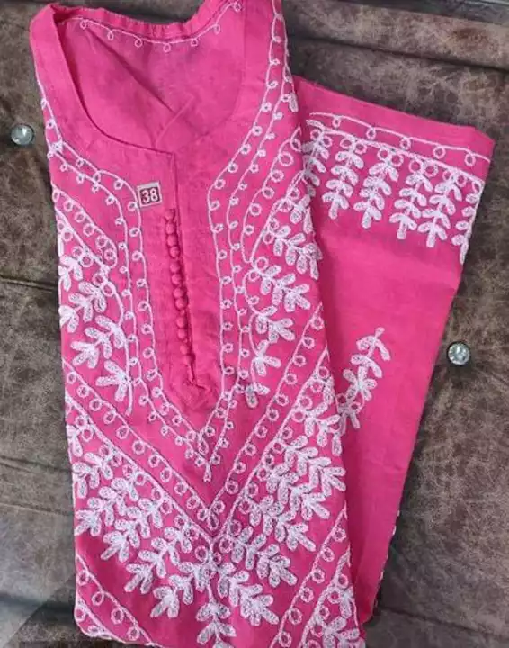Trendy Cotton Chikenkari A -Line Kurtis  uploaded by SN creations on 1/16/2023