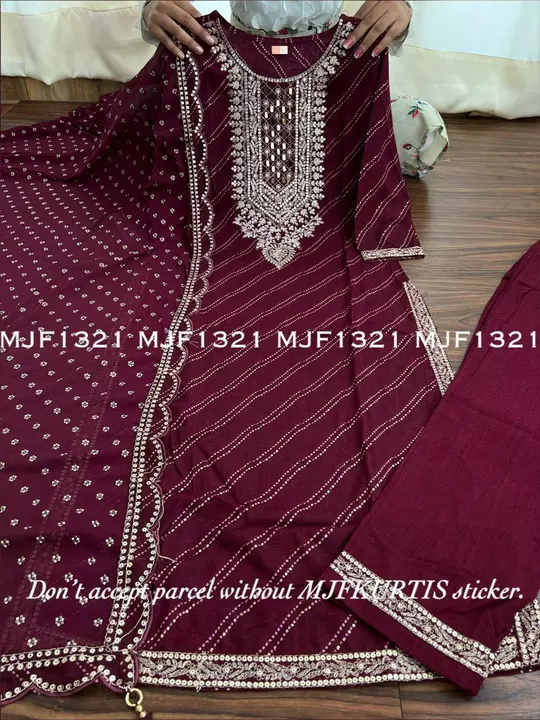 Kurti with pant with dupatta  uploaded by S.NARESH KUMAR  on 1/16/2023