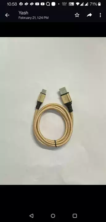 Golden data cable  uploaded by business on 1/16/2023