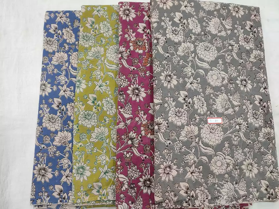 Kalamkari natural printed fine cotton fabric  uploaded by Mashaallah kalamkari collection on 1/16/2023