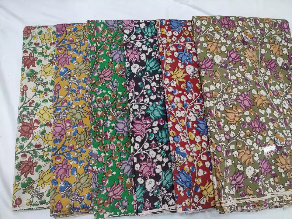 Kalamkari natural printed fabric uploaded by Mashaallah kalamkari collection on 1/16/2023