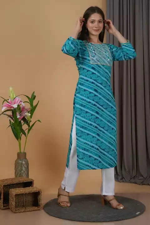 Kurti with pant  uploaded by Ln Textile on 1/16/2023