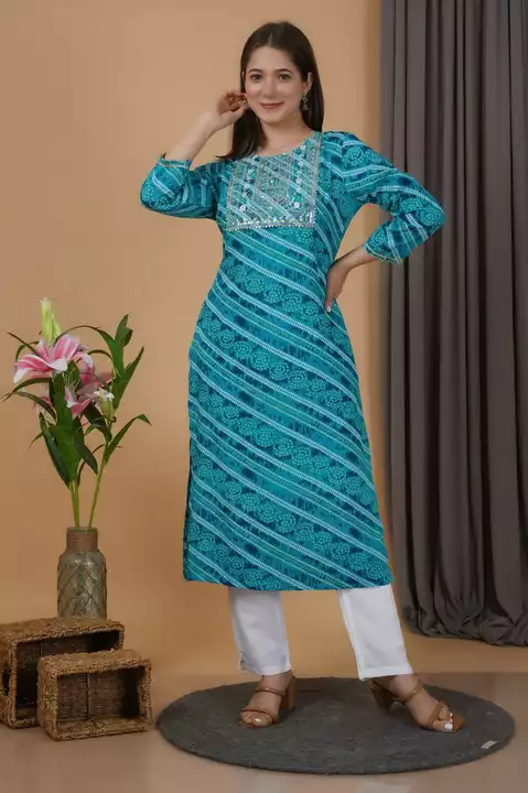 Kurti with pant  uploaded by Ln Textile on 1/16/2023