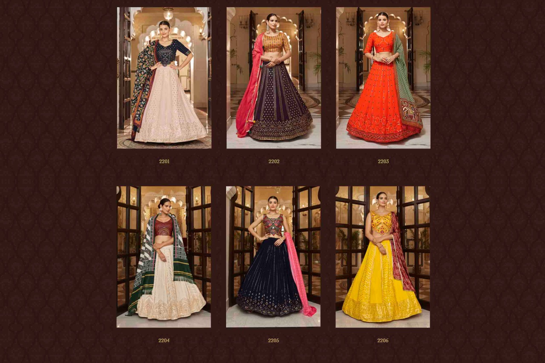 *BRIDESMAID VOL. 24*

*New Exclusive Bridal Semi Stitched Lehenga Choli Collection*

*RATE LIST* uploaded by Aanvi fab on 1/16/2023