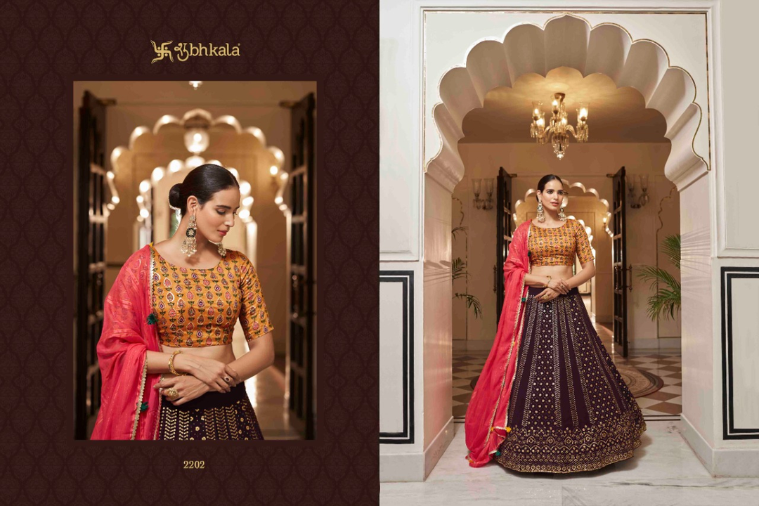 *BRIDESMAID VOL. 24*

*New Exclusive Bridal Semi Stitched Lehenga Choli Collection*

*RATE LIST* uploaded by Aanvi fab on 1/16/2023