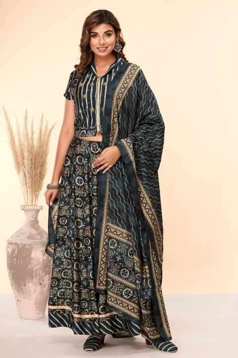 Product image of Muslin skirt set 3pcs , price: Rs. 1795, ID: muslin-skirt-set-3pcs-ad5c9846