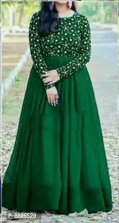 Elegant Georgette embroidery women gown uploaded by business on 1/16/2023