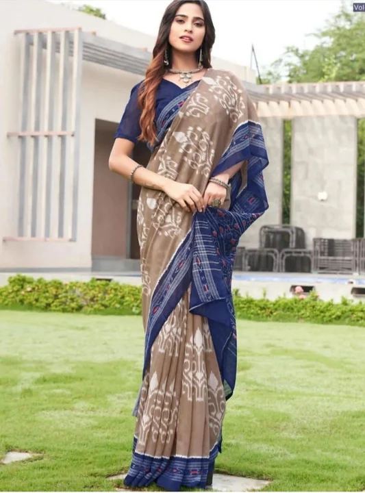 Plain Linen saree  uploaded by business on 1/16/2023