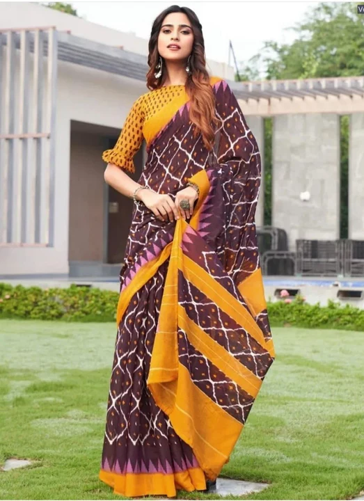 Plain Linen saree  uploaded by Pramukh Enterprises on 1/16/2023