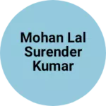 Business logo of Mohan lal surender kumar