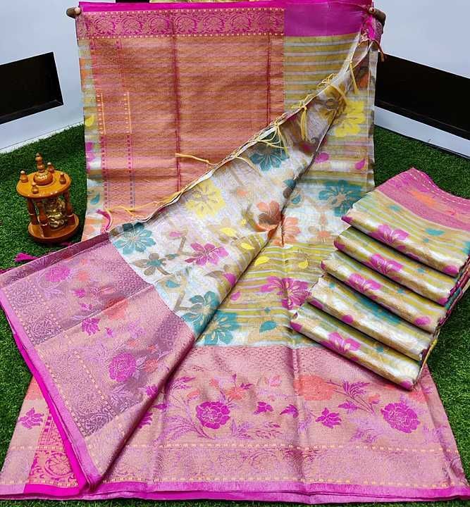 Tissue All-over design sarees uploaded by SSS Handlooms on 2/13/2021