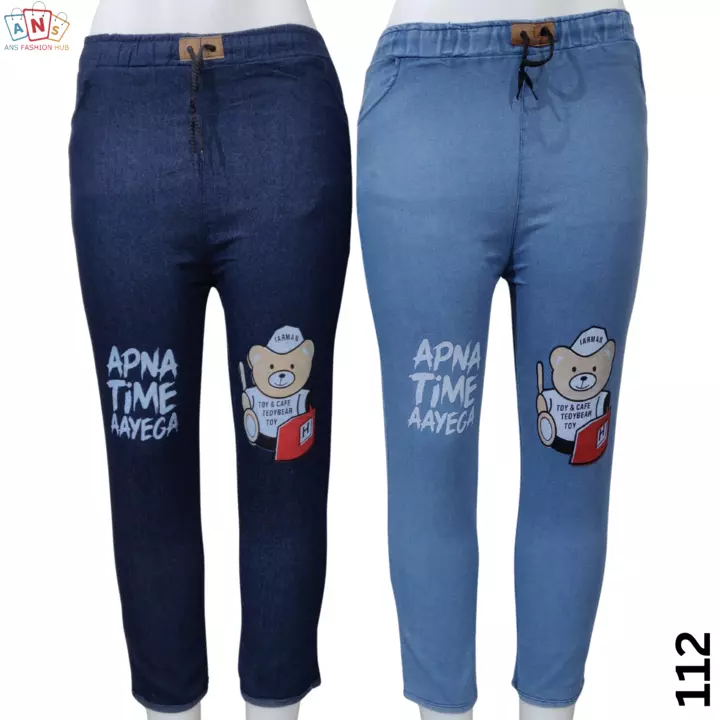 Post image Denim Fabric Joggers

*Size:-* Free Size (Comfortable for Girls Upto Size 32) 
*Piece/Set:-* 6
*Fabric:-* Denim Fabric
*Color:-* Denim Color and Ice Color

*1 Set = 6 Piece = 2 Colors i.e 3 Piece Denim Color and 3 Piece Ice Color*