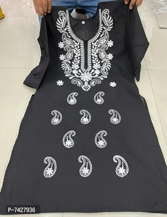 Designer Cotton Chikankari Pink Kurta For Women uploaded by Sagar collection new on 1/17/2023