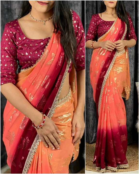 Georgette Saree uploaded by Rasm Sarees on 1/17/2023