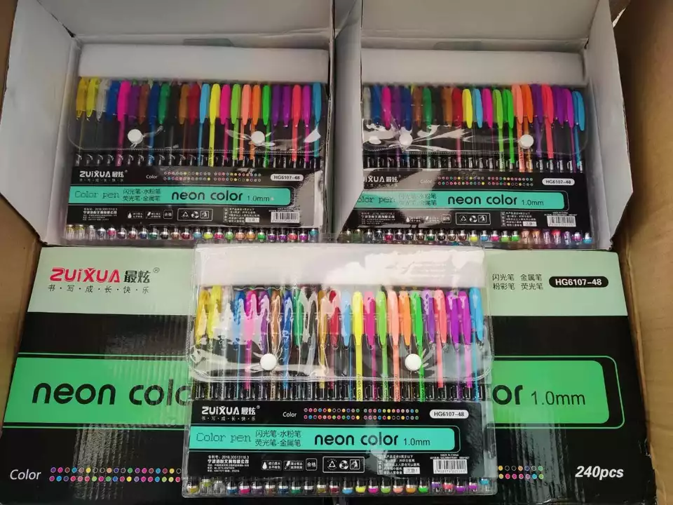Neon 48 Glitter pen uploaded by Aman Impex on 1/17/2023