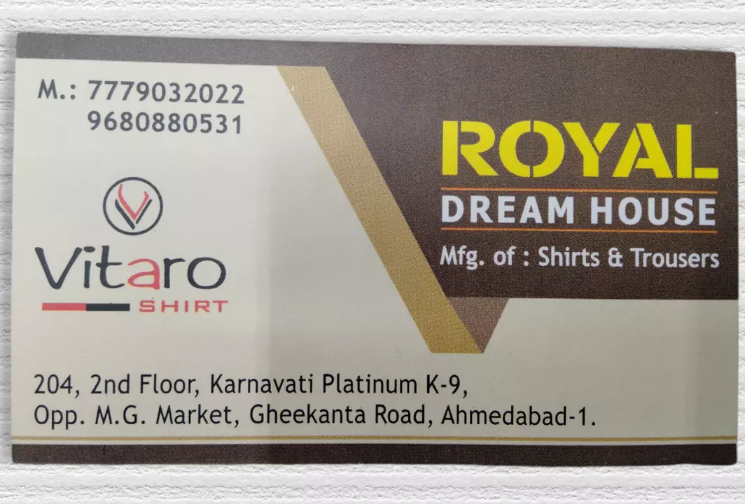 Visiting card store images of Royal Dream House 