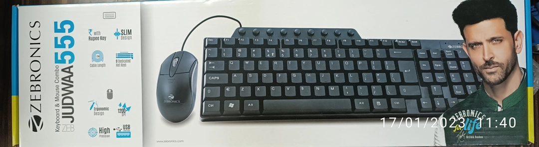 Zebronics wired combo keyboard and mouse uploaded by Shree Guruganesh Computers on 5/6/2024