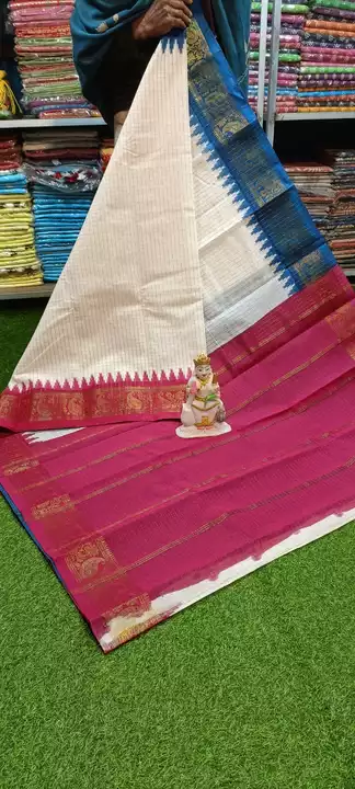 Madhuri cotton saree with all over jari work uploaded by business on 1/17/2023